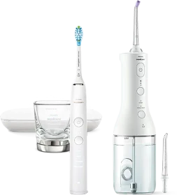 Philips HX3866/41 Cordless Power Flosser 3000 + DiamondClean 9000 weiß