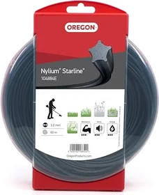 Oregon Nylium Starline Trimmerfaden für Rasentrimmer schwarz, 3mm/60m
