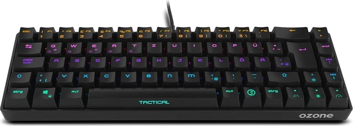 Ozone Tactical Wireless Mini Keyboard, LEDs RGB, Outemu Red, USB/Bluetooth, ES