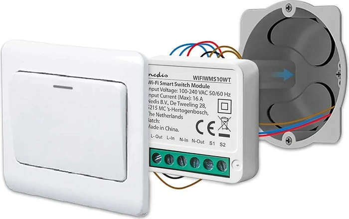 Nedis SmartLife WiFi Smart Switch Modul, 3680W, Schaltaktor