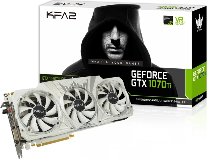 KFA2 GeForce GTX 1070 Ti Hall Of Fame, 8GB GDDR5, DVI, HDMI, 3x DP