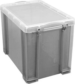 Aufbewahrungsbox, 19l, grau/transparent