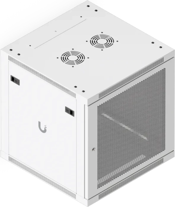 Ubiquiti 12U Rack Cabinet, 19" Wandgehäuse 12HE, Gitternetztür, weiß, 600mm tief