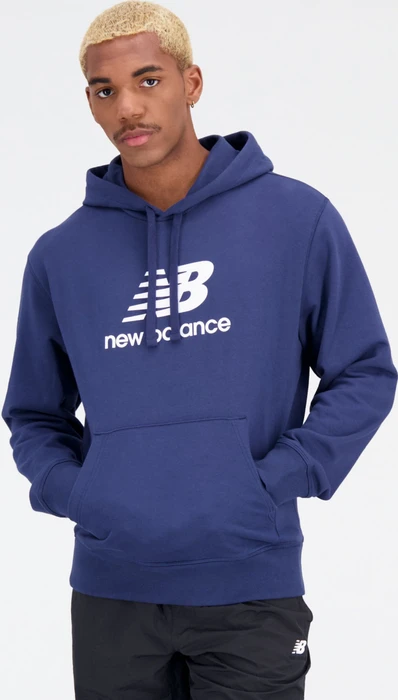 New Balance Essentials Stacked Logo French Terry Hoodie nb navy (Herren)