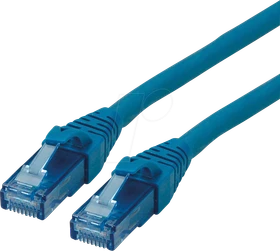Roline / Secomp GHMT Patchkabel, Cat6a, U/UTP, RJ-45/RJ-45, 10m, blau