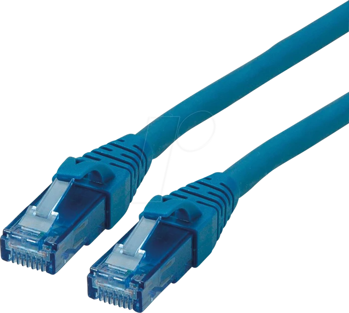 Roline / Secomp GHMT Patchkabel, Cat6a, U/UTP, RJ-45/RJ-45, 10m, blau