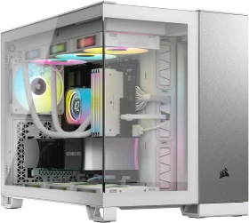 Corsair 2500X White/Satin Gray Aluminium, weiß/silber, Glasfenster