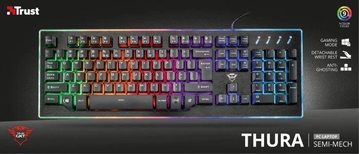 Trust Gaming GXT 860 Thura, LEDs RGB, USB, DE