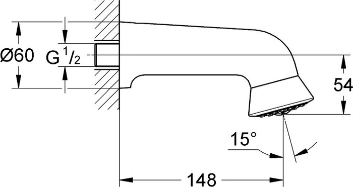Grohe Relexa Plus 60 Sportkopfbrause 380mm chrom