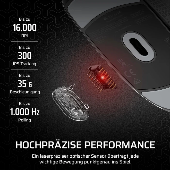 Corsair M55 Lightweight Gaming Mouse, schwarz, USB