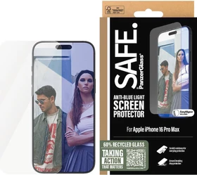 PanzerGlass Safe Anti-Blue Light Screen Protector Ultra-Wide Fit für Apple iPhone 16 Pro Max