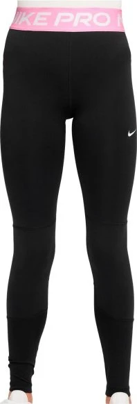 Nike Pro Dri-FIT Hose lang black/pink rise/white (Junior)