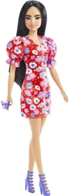 Mattel Barbie - Fashionistas Barbie lange schwarzen Haaren & Blumenkleid