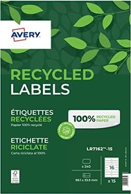 Avery-Zweckform Versandetiketten Recycling, 199x298.1mm, weiß, 100 Blatt (100 Etiketten)