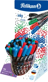 Pelikan inky Tintenroller (Mine) sortiert, Rechtshänder, 50er-Set, Display