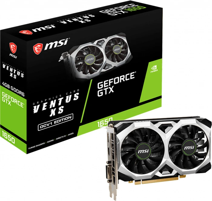 MSI GeForce GTX 1650 D6 Ventus XS OCV1, 4GB GDDR6, DVI, HDMI, DP