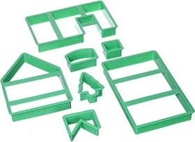 Städter Hexenhaus Lebkuchenhaus Ausstecher-Set grün, 7-tlg.