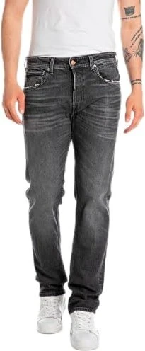 Replay Grover Straight Fit Jeans dark grey (Herren)