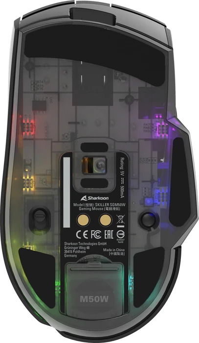 Sharkoon Skiller SGM50W mit Ladestation, schwarz, USB