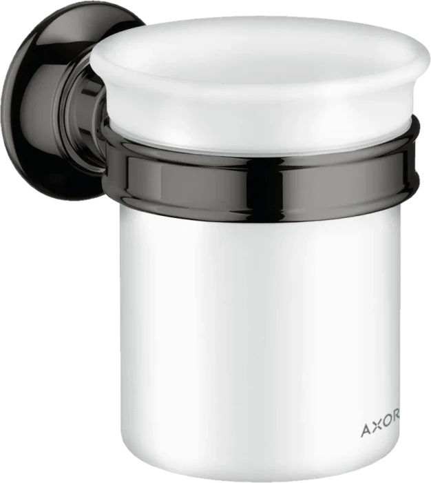 Hansgrohe Axor Montreux Zahnputzbecher mit Halter polished black chrome