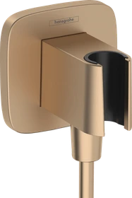 Hansgrohe FixFit Q Wandanschluss mit Brausehalter brushed bronze