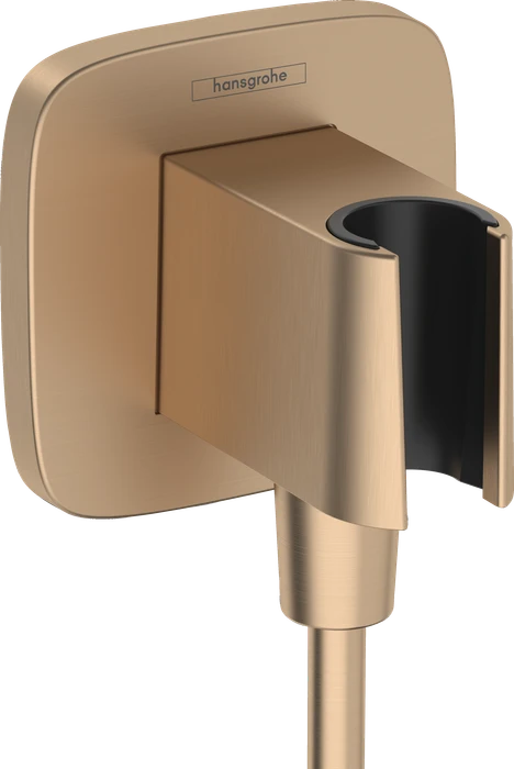 Hansgrohe FixFit Q Wandanschluss mit Brausehalter brushed bronze