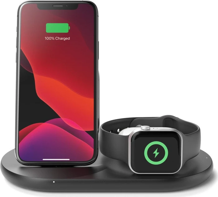 Belkin BoostCharge 3-in-1 Wireless Charger for Apple Devices schwarz