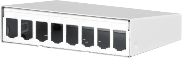 Metz Modulgehäuse, Aufputz Patchfeld, reinweiß, 8-Port, 1HE, weiß