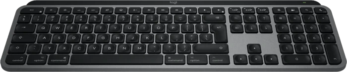 Logitech Keys S for Mac, Space Gray, schwarz/grau, LEDs weiß, Logi Bolt, USB/Bluetooth, US