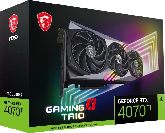 MSI GeForce RTX 4070 Ti Gaming X Trio 12G, 12GB GDDR6X, HDMI, 3x DP