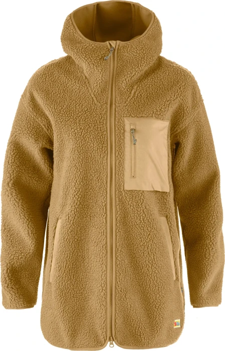 Fjällräven Vardag Pile Fleece Long Funktionsjacke buckwheat brown (Damen)