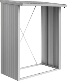 Biohort WoodStock 150 Kaminholzregal 157x102x199cm silber-metallic