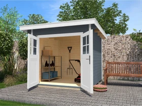 Weka 179 235x211cm Gerätehaus grau