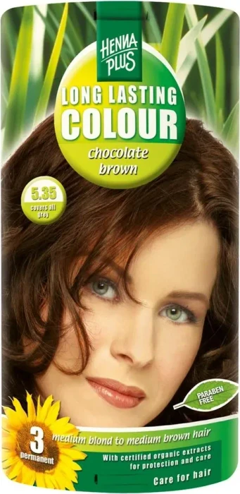 Henna Plus Long Lasting Colour Haarfarbe 5.35 Chocolate Brown, 100ml