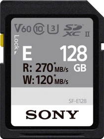 Sony SF-E Series R270/W120 128GB, UHS-II U3, Class 10