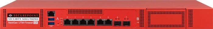 Securepoint RC300S G5 UTM Rackmount Firewall, 6x RJ-45, 2x SFP, 1x Erweiterungsslot