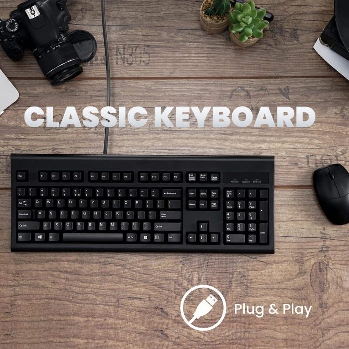 Perixx Periboard-106B, schwarz, USB, US