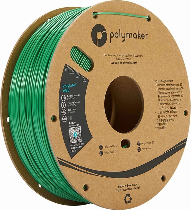 Polymaker PolyLite ABS, green, Spule, 2.85mm, 1.00kg