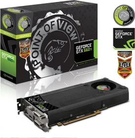 Point of View GeForce GTX 660 Ti TGT Performance Boost Single Fan, 2GB GDDR5, 2x DVI, HDMI, DP