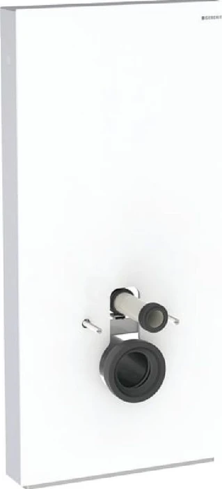 Geberit Monolith Sanitärmodul für Wand-WC, 101cm, Glas weiß/Aluminium