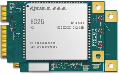 Quectel EC25 WWAN-Adapter, LTE/UMTS/GSM, PCIe Mini Card