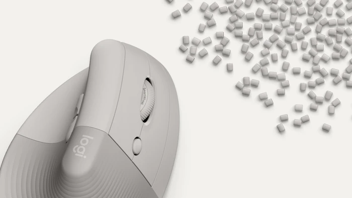Logitech Lift Vertical Ergonomic Mouse, Sand, Logi Bolt, USB/Bluetooth