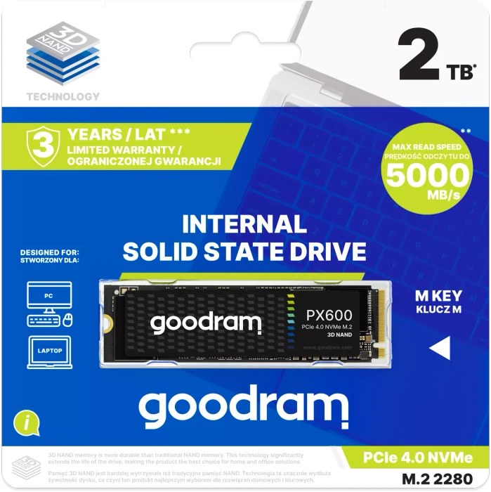 goodram PX600 2TB, M.2 2280 / M-Key / PCIe 4.0 x4