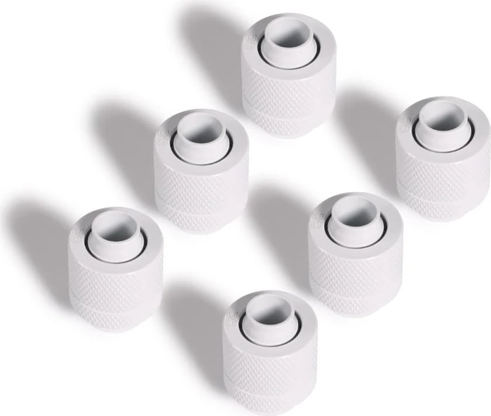 Alphacool Eiszapfen Schlauchanschluss G1/4" auf 13/10mm Anschraubtülle, weiß, 6er-Pack