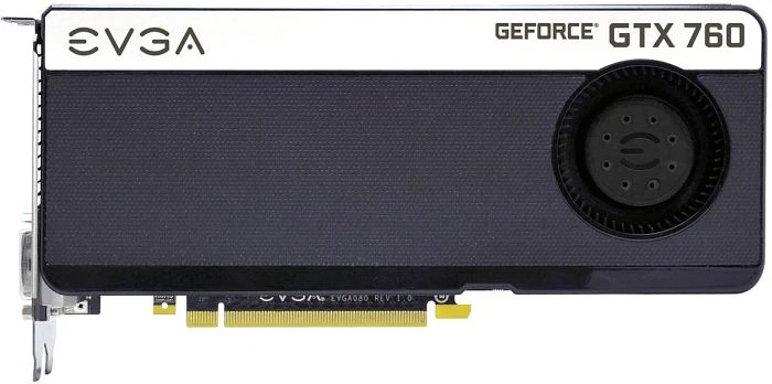 EVGA GeForce GTX 760, 2GB GDDR5, 2x DVI, HDMI, DP