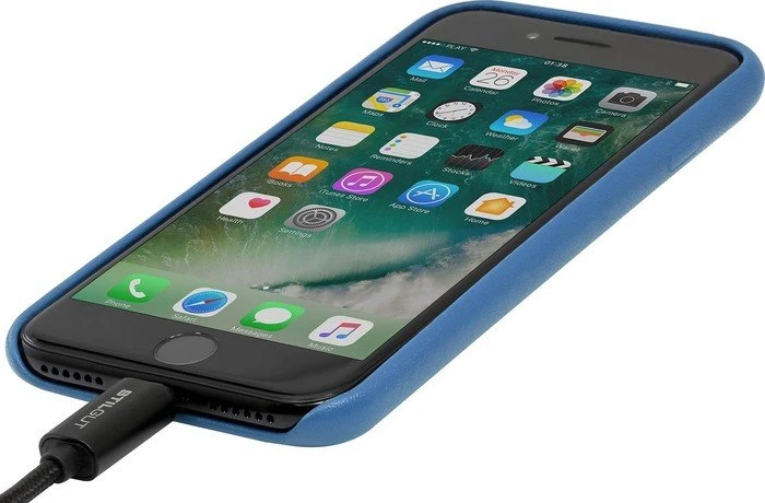 Stilgut Premium Cover für Apple iPhone 7 blau
