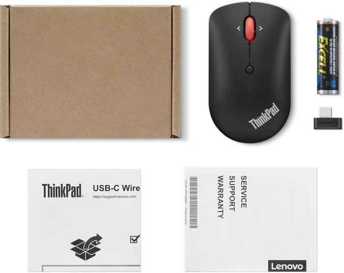 Lenovo ThinkPad USB-C Wireless Compact Mouse schwarz, USB
