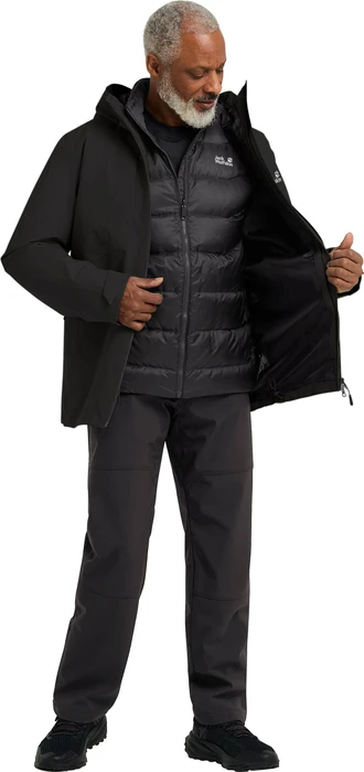 Jack Wolfskin Icecape 3in1 Down Funktionsjacke schwarz (Herren)