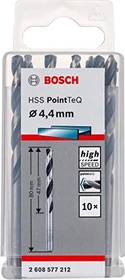 Bosch Professional HSS PointTeQ Spiralbohrer, 4.4x47x80mm, 10 Stück
