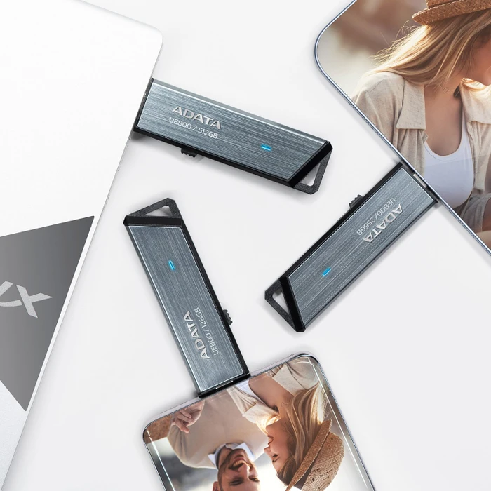 ADATA UE800 2TB silber, USB-C, USB 3.2 Gen 2×1